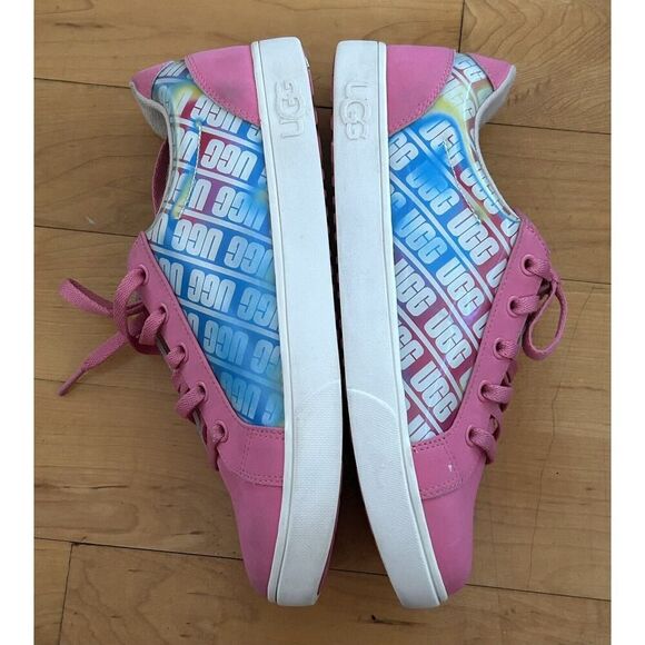 UGG Kids Sneakers Lace Up Zilo Chromatic Shoes Color‎ Pink Size 6 Kicks Footwear - Picture 3 of 7
